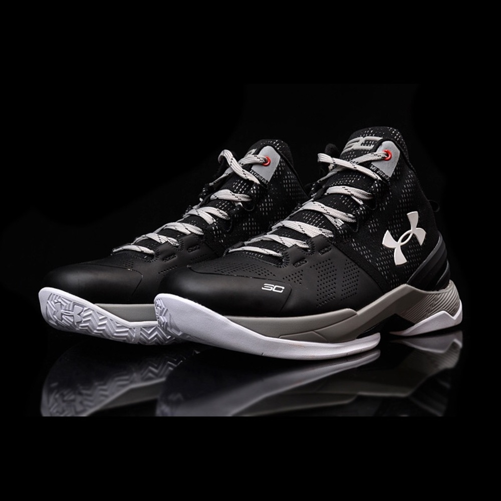 Under Armour Curry 2 Basketball Shoe Black Mens 9